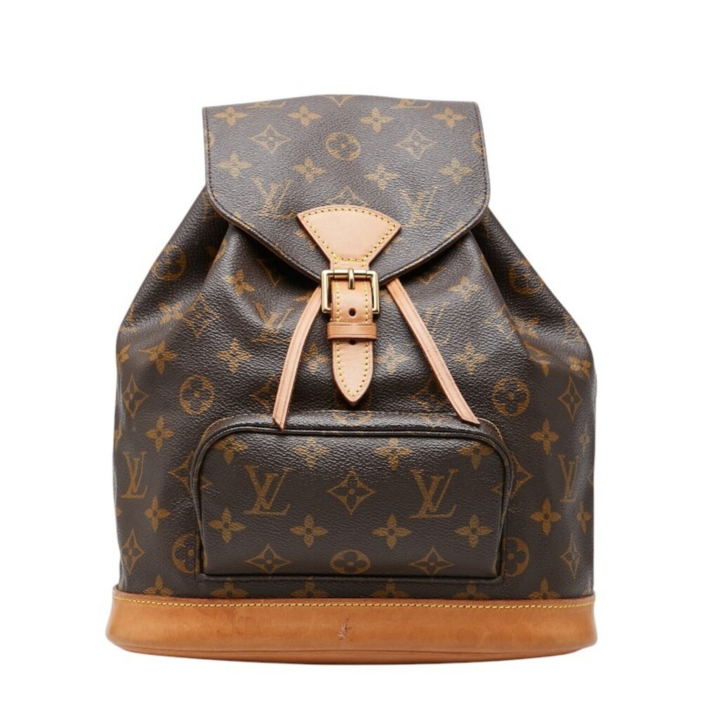 LOUIS VUITTON Brown Monogram Leather Backpack